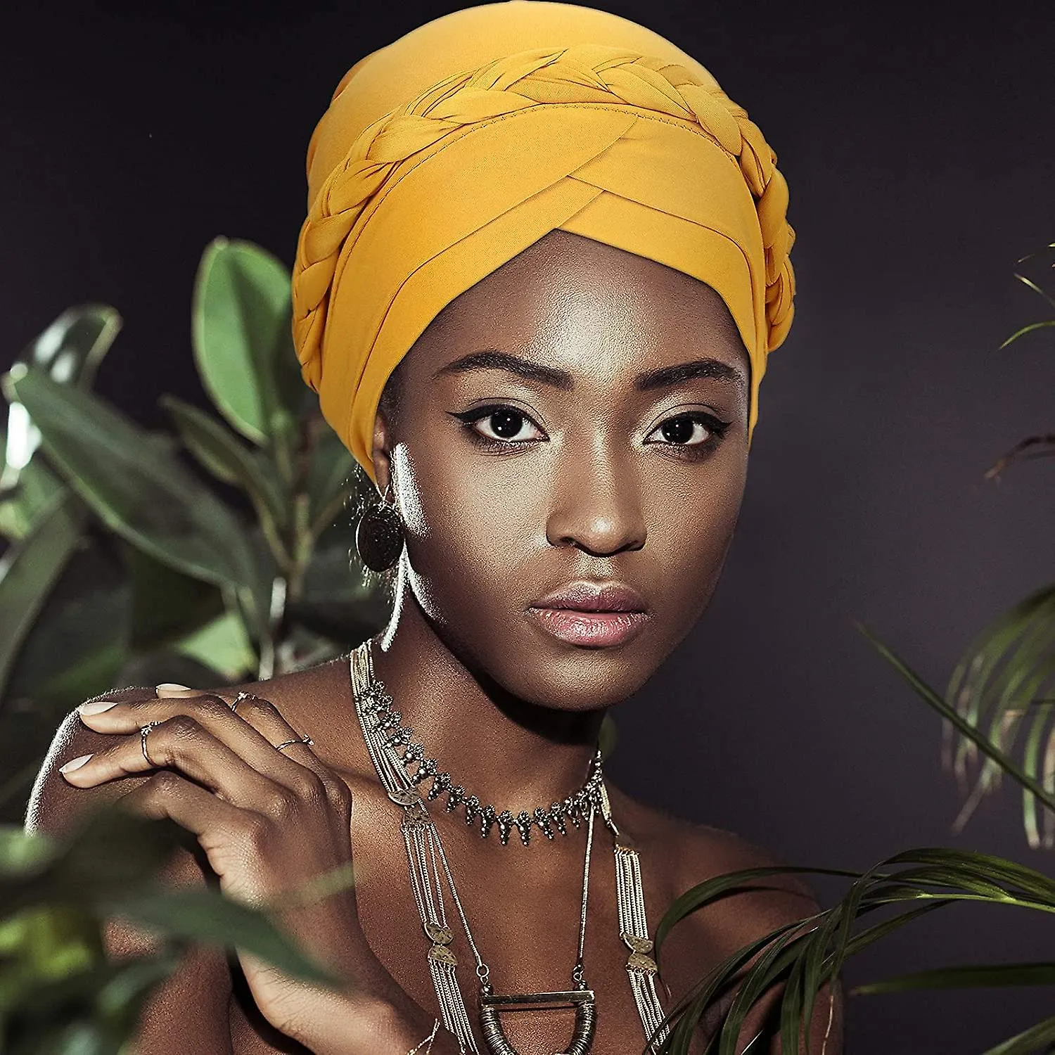 3 PIEZAS TURBANTE MUJER TURBANTE PREATADO TRENZA TURBANTE AFRICANO ENVOLTURA DE CABEZA PARA MUJER