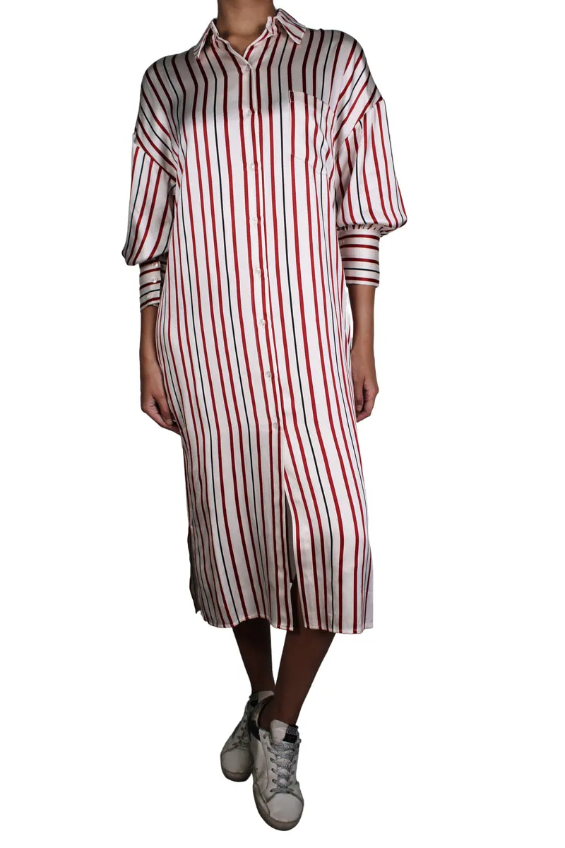 ANINE BING Vestido Camisero Seda