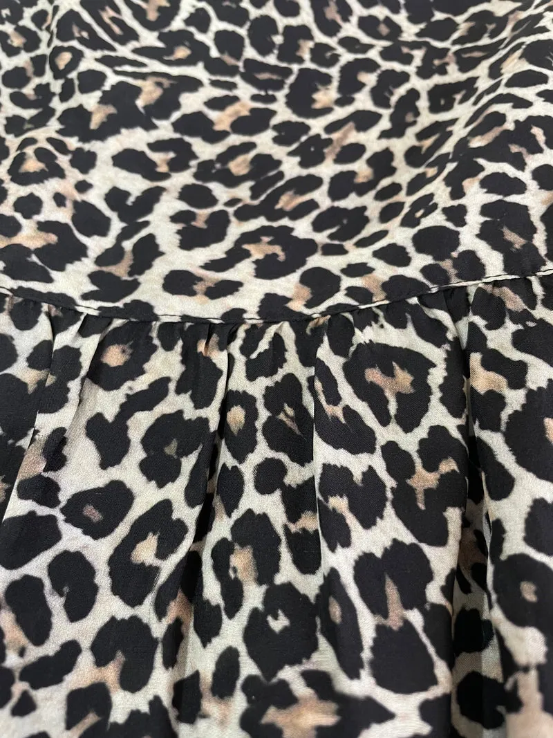 ANINE BING Vestido Seda Animal Print