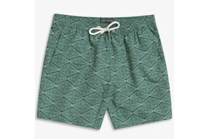 Bañador Far Afield Printed Tribal Dark Green