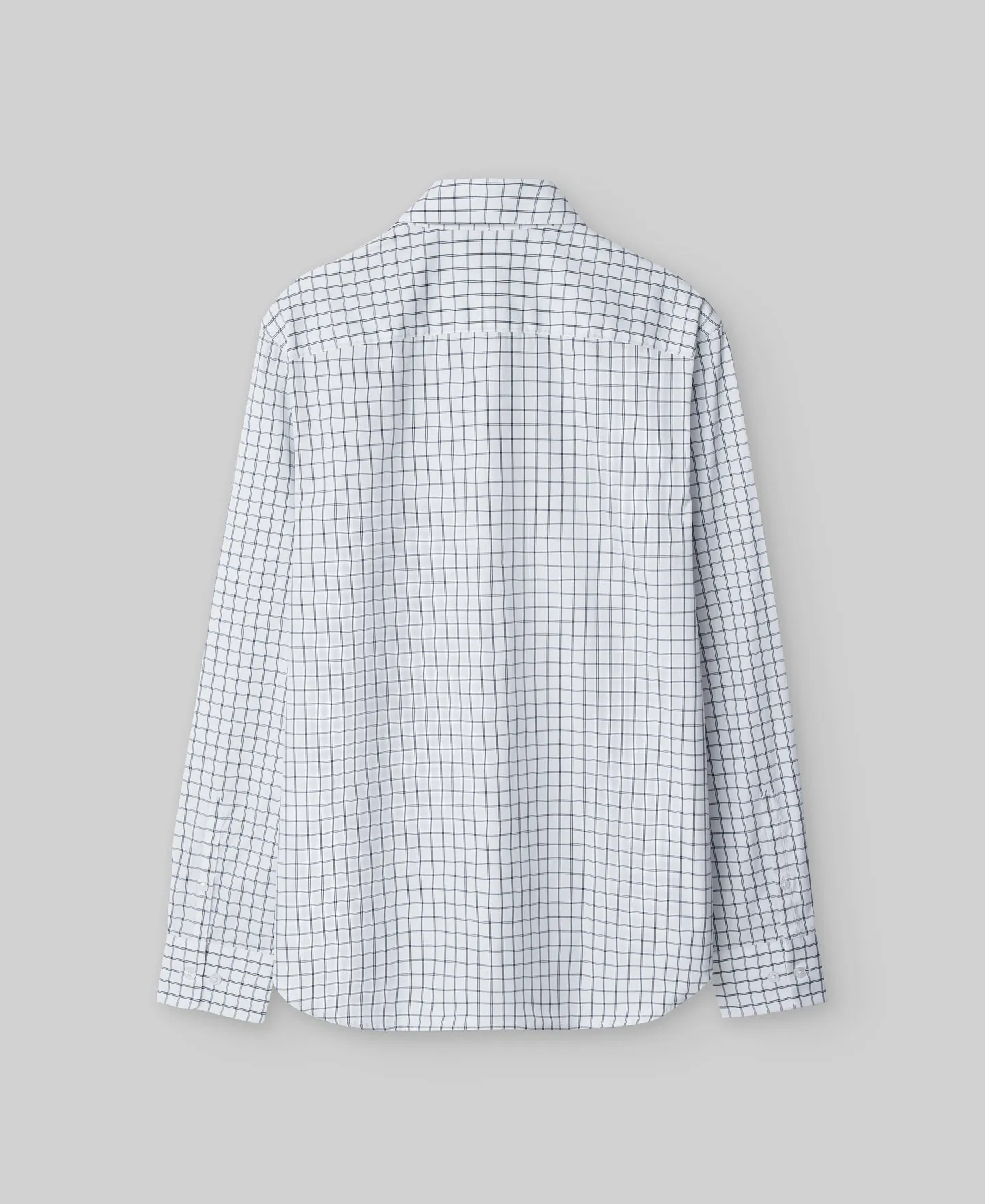 Blue checkered cotton shirt man