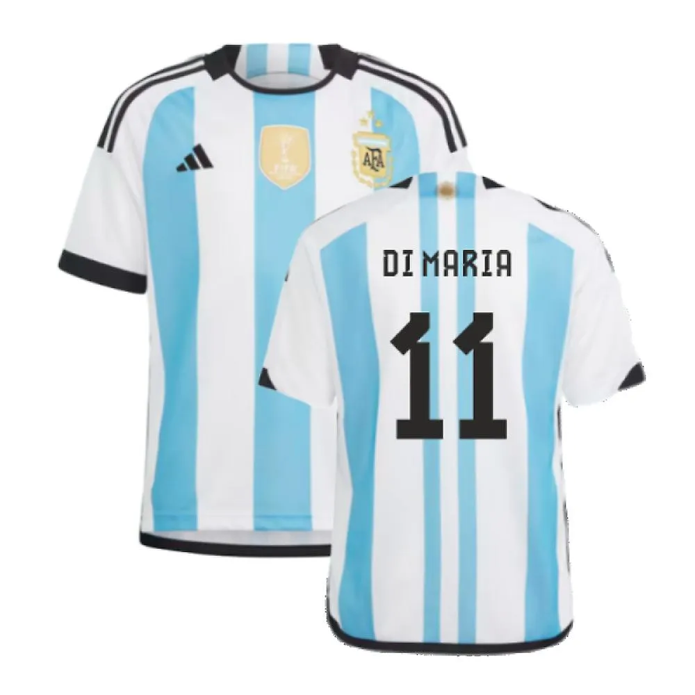 CAMISETA DE LOCAL CAMPEONA DEL MUNDIAL ARGENTINA 2022  NIñOS (DI MARIA 11)