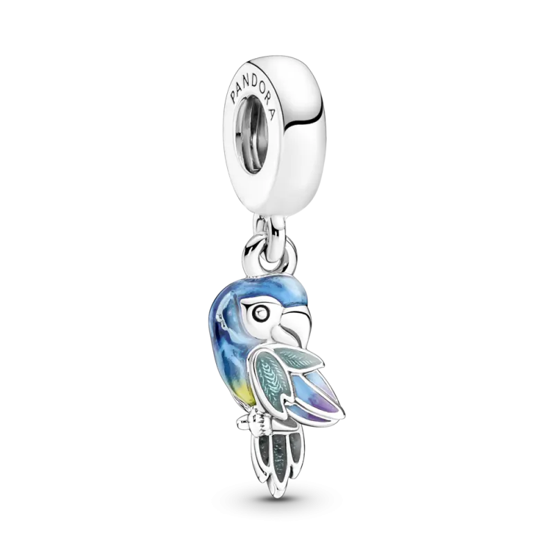 Charm Colgante Pandora plata de ley Loro Jungla del Paraíso 791679C01