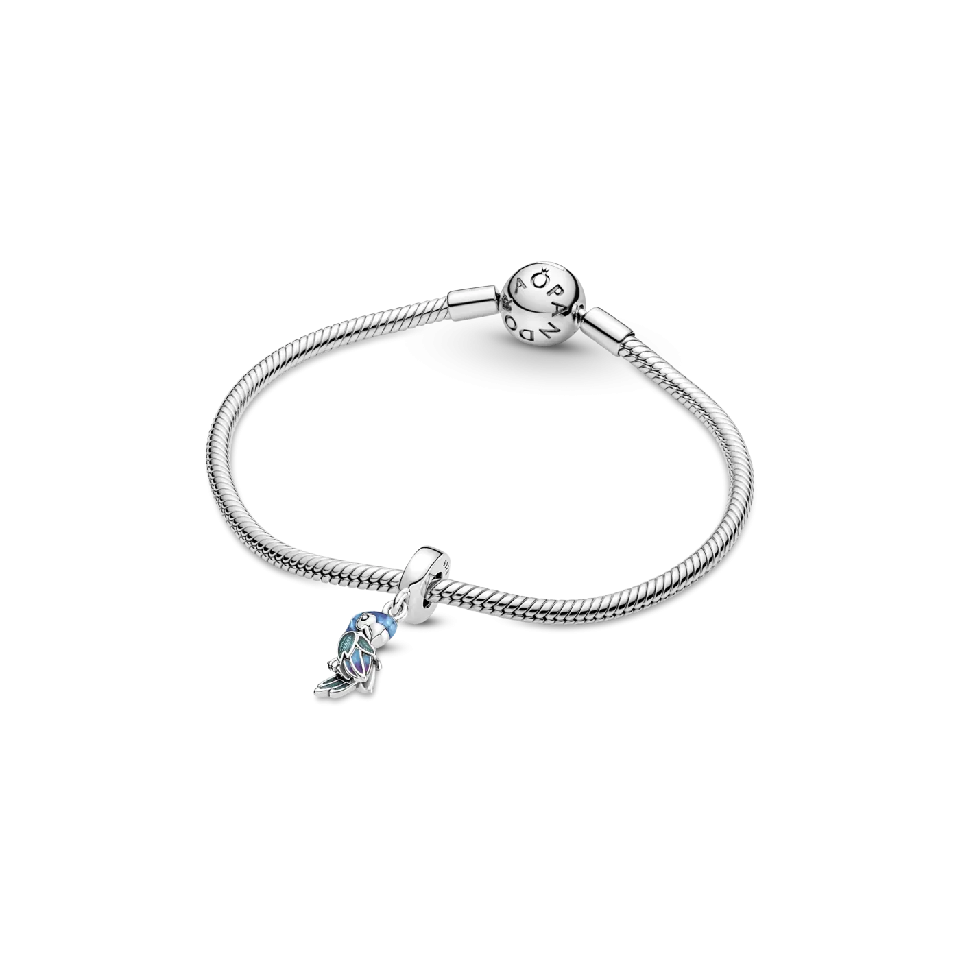 Charm Colgante Pandora plata de ley Loro Jungla del Paraíso 791679C01