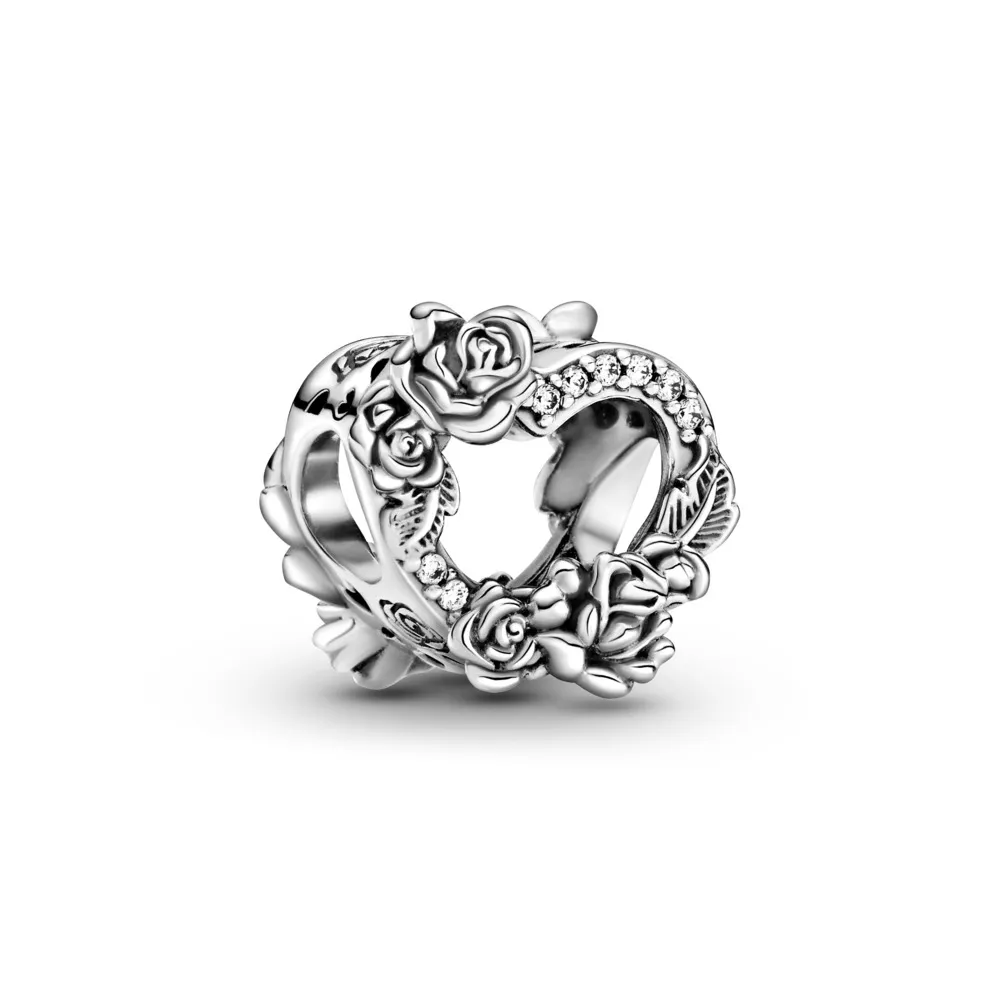 Charm Corazón Abierto y Flores Rosas 799281C01