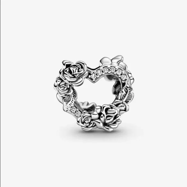 Charm Corazón Abierto y Flores Rosas 799281C01