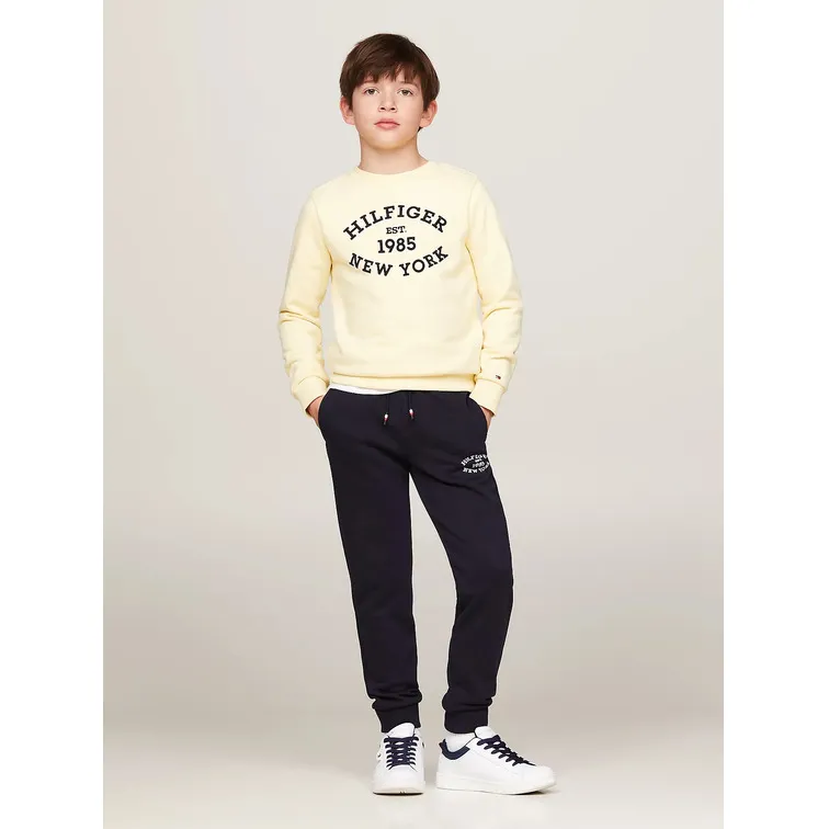 JOGGERS CON LOGO ATERCIOPELADO DEL MONOTIPO NIÑO TOMMY HILFIGER