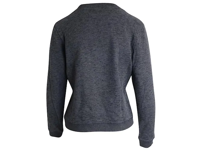 Kenzo Sudadera Melange con parte superior bordada en algodón gris 