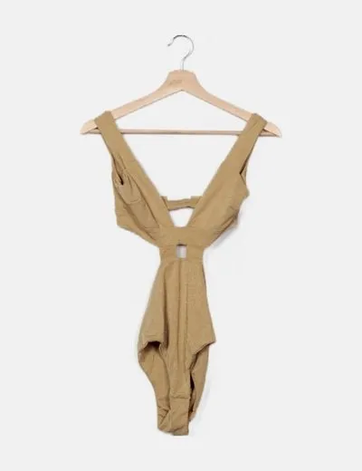 Maria Body cut out dorado lúrex