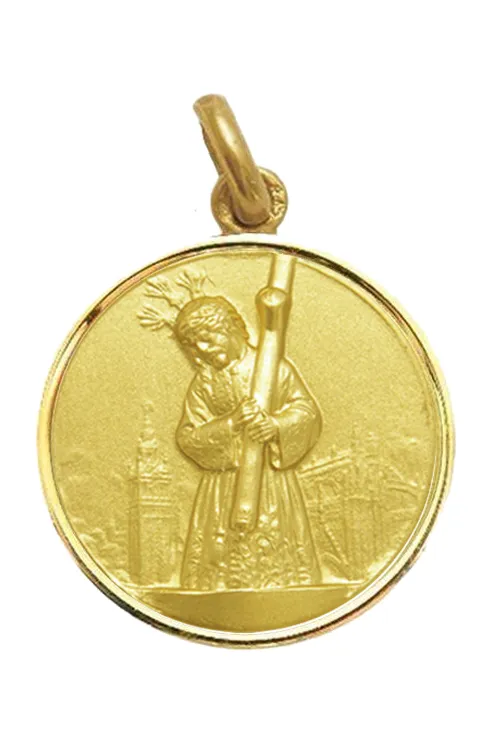 MEDALLA DE ORO DEL CRISTO DEL GRAN PODER BISEL MEDIA CAñA 268_M112517C