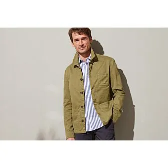 MEN'S LIGHT KHAKI COTTON JACKET  FÉLICIEN