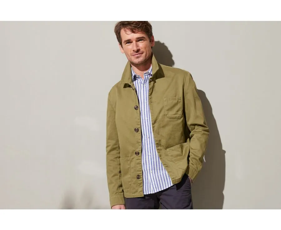 MEN'S LIGHT KHAKI COTTON JACKET  FÉLICIEN
