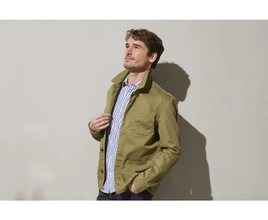 MEN'S LIGHT KHAKI COTTON JACKET  FÉLICIEN