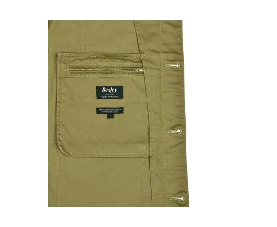 MEN'S LIGHT KHAKI COTTON JACKET  FÉLICIEN