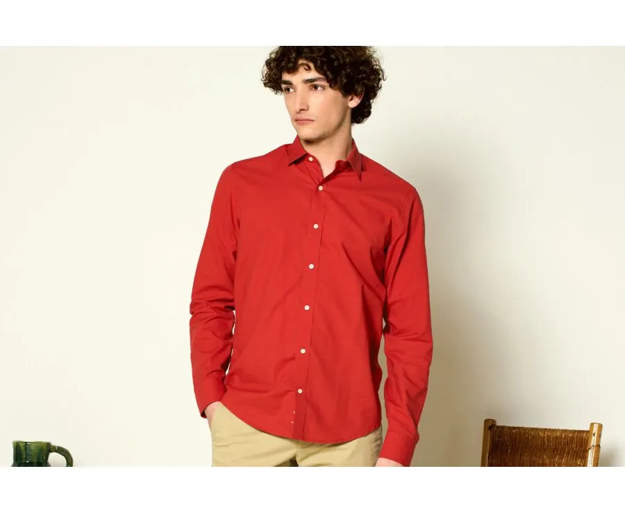 OCHER COTTON LINEN SHIRT  SILBERT