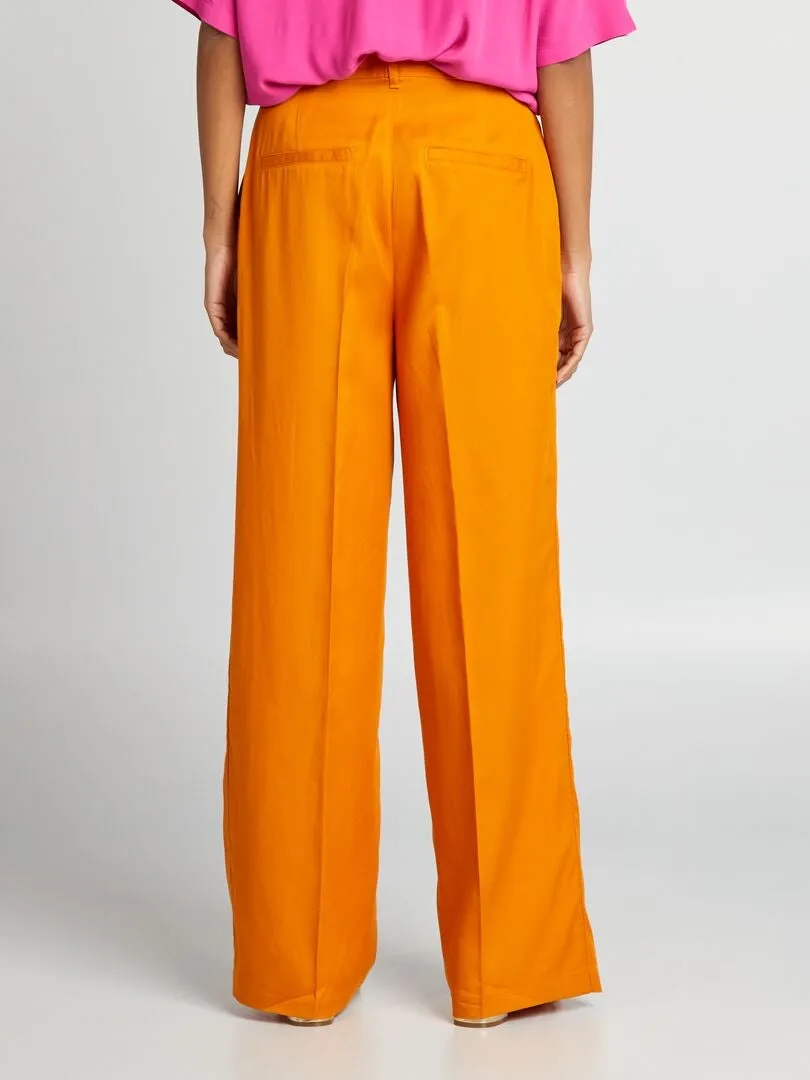 PANTALóN ANCHO LISO  NARANJA