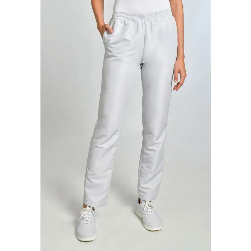 PANTALóN LABORAL DE MICROFIBRA GRIS PERLA CON BOLSILLOS  DYNEKE