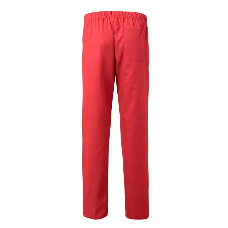 PANTALóN PIJAMA LABORAL CON GOMA ROJO CORAL  VELILLA