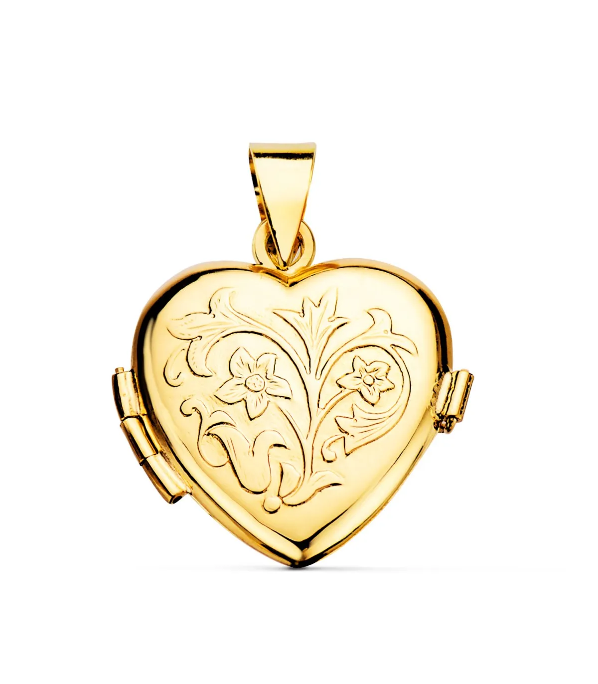 Pendentif porte photo Coeur Or 18 K 20 MM