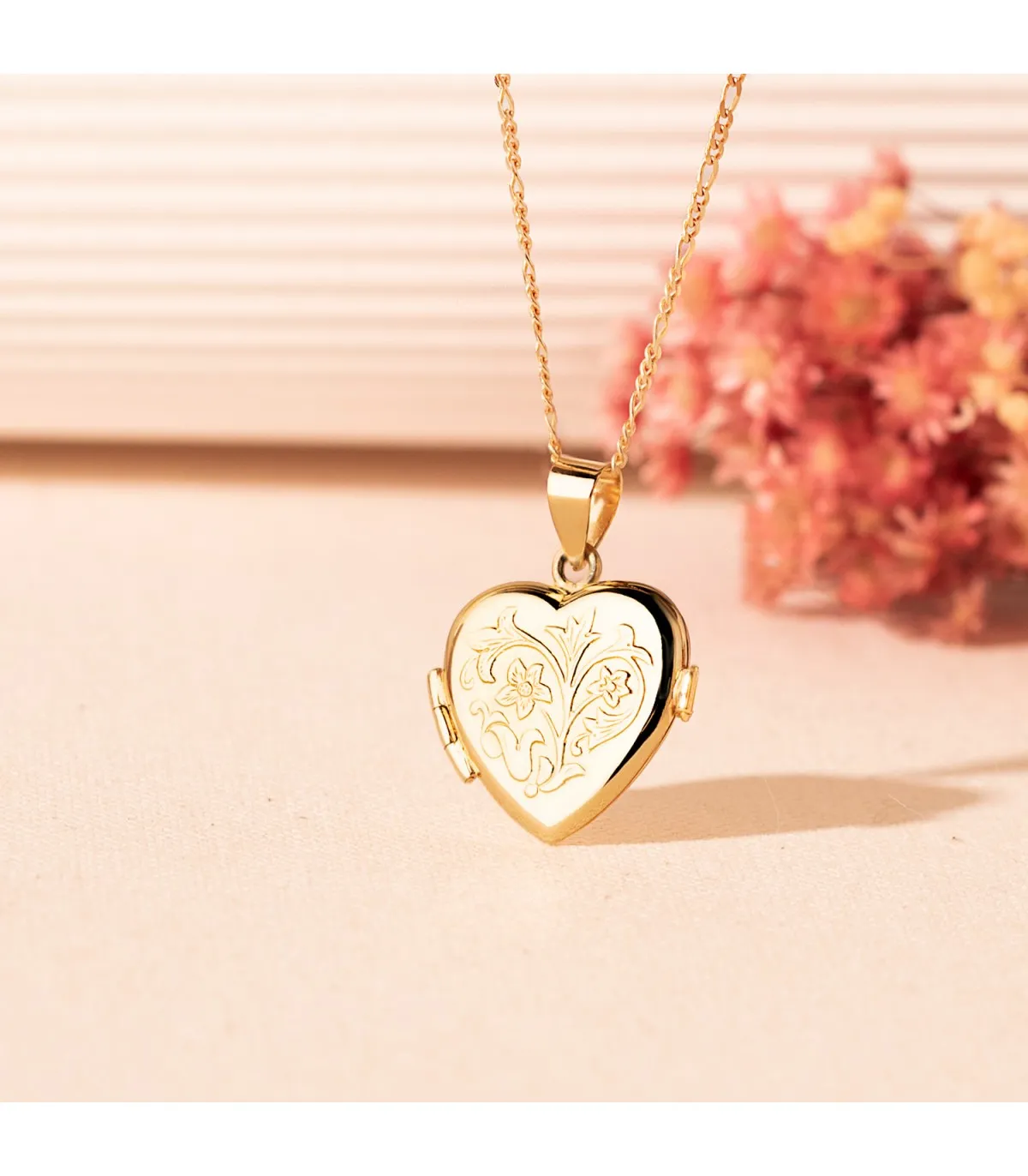 Pendentif porte photo Coeur Or 18 K 20 MM