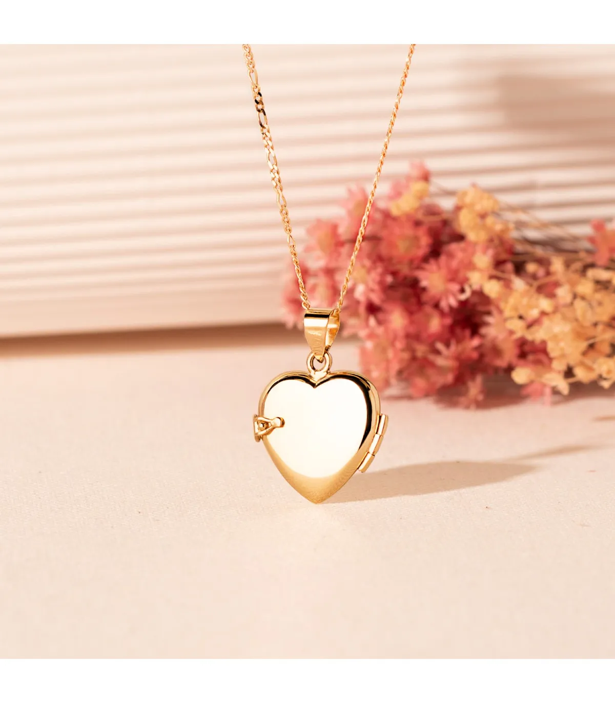 Pendentif porte photo Coeur Or 18 K 20 MM