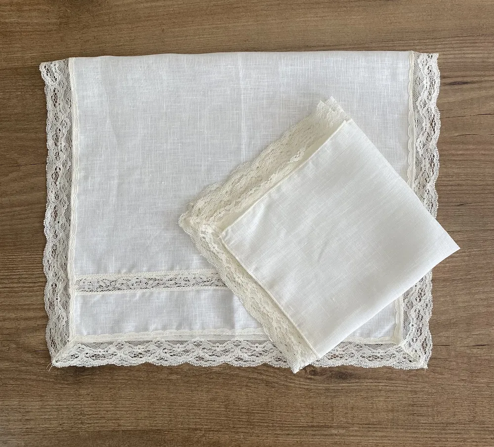 Personalized christening handkerchief or towel.