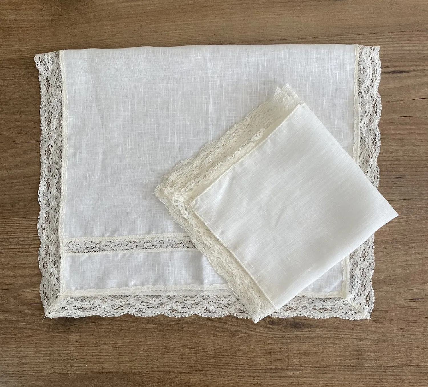 Personalized christening handkerchief or towel.