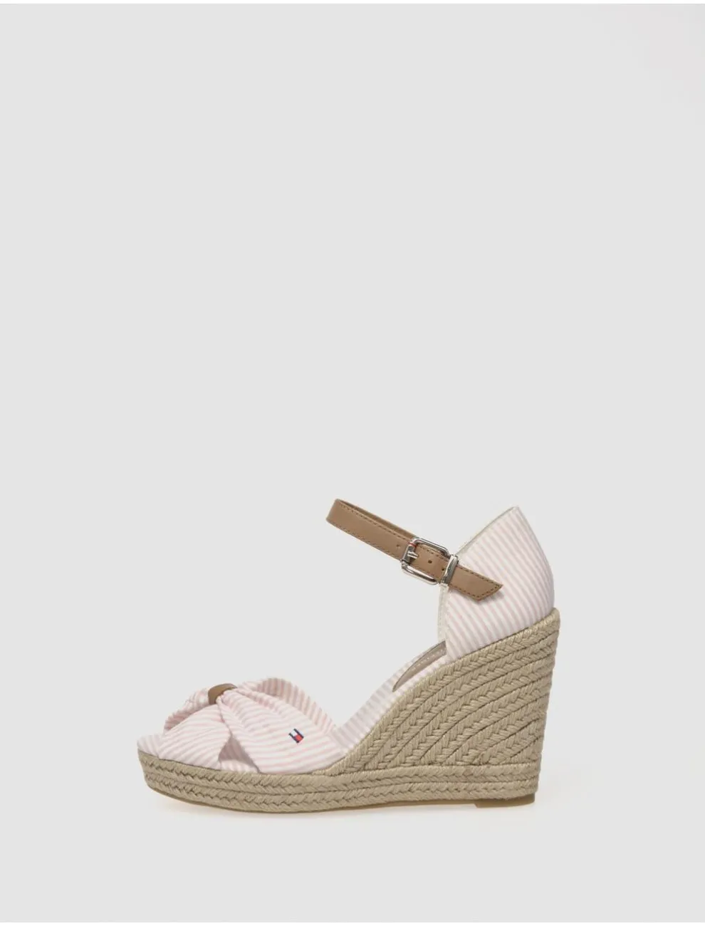 Sandalia Tommy Hilfiger Basic Seersucker High Wedge Rosa