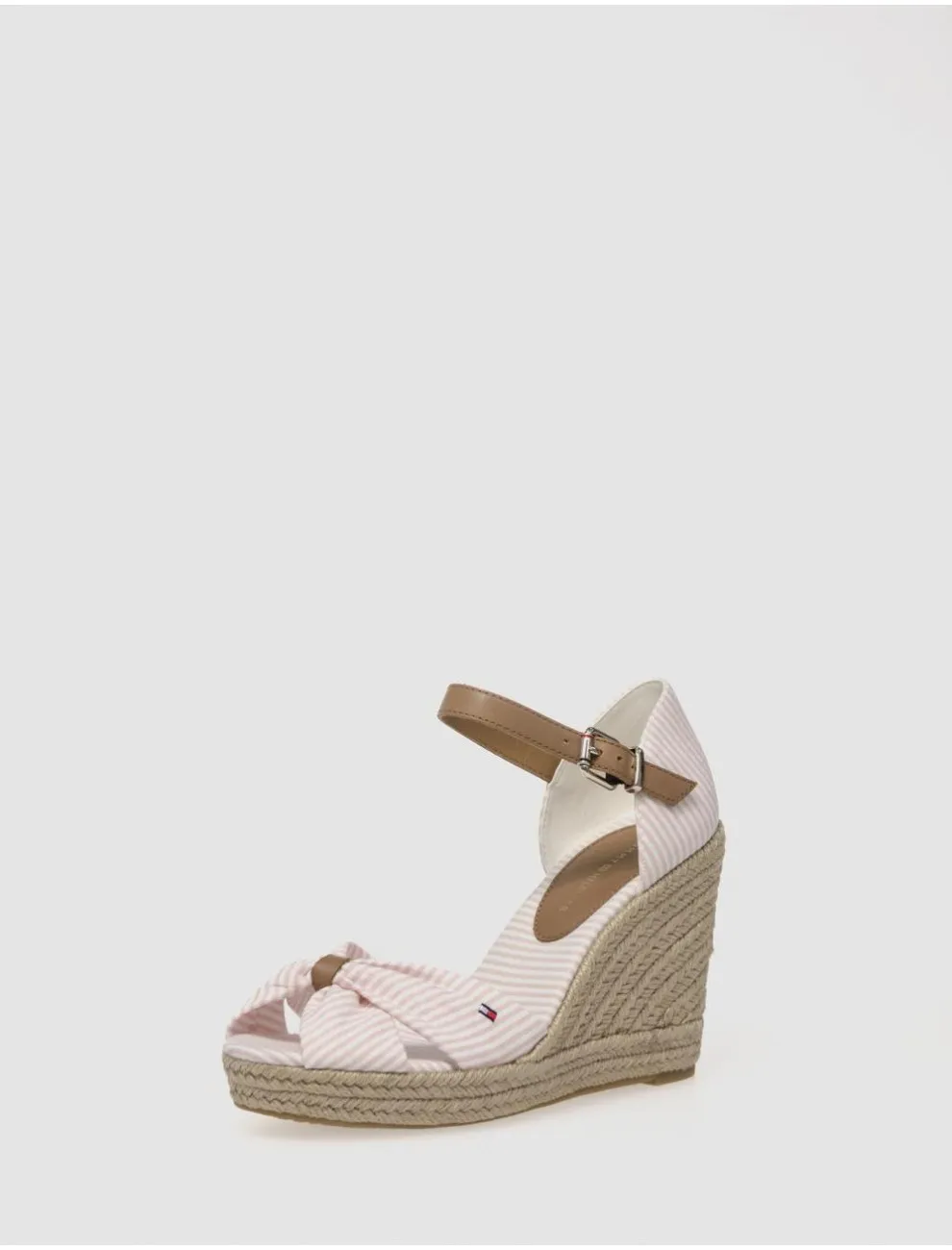 Sandalia Tommy Hilfiger Basic Seersucker High Wedge Rosa