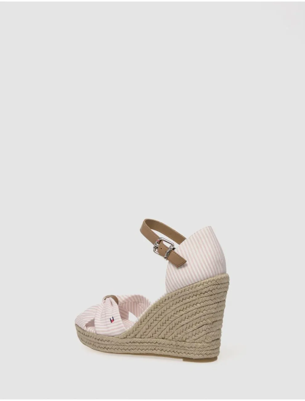 Sandalia Tommy Hilfiger Basic Seersucker High Wedge Rosa