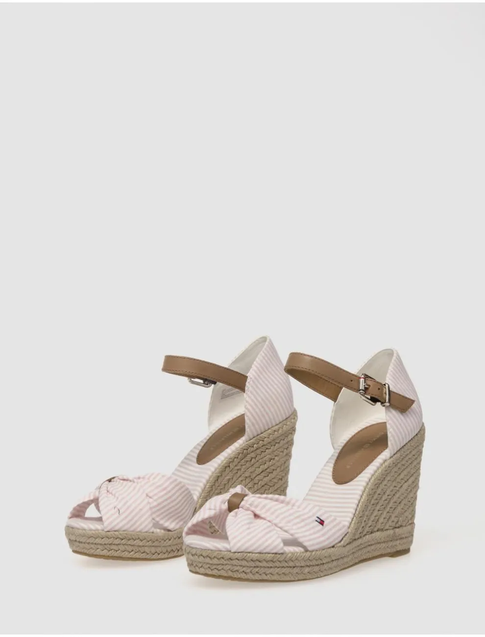 Sandalia Tommy Hilfiger Basic Seersucker High Wedge Rosa