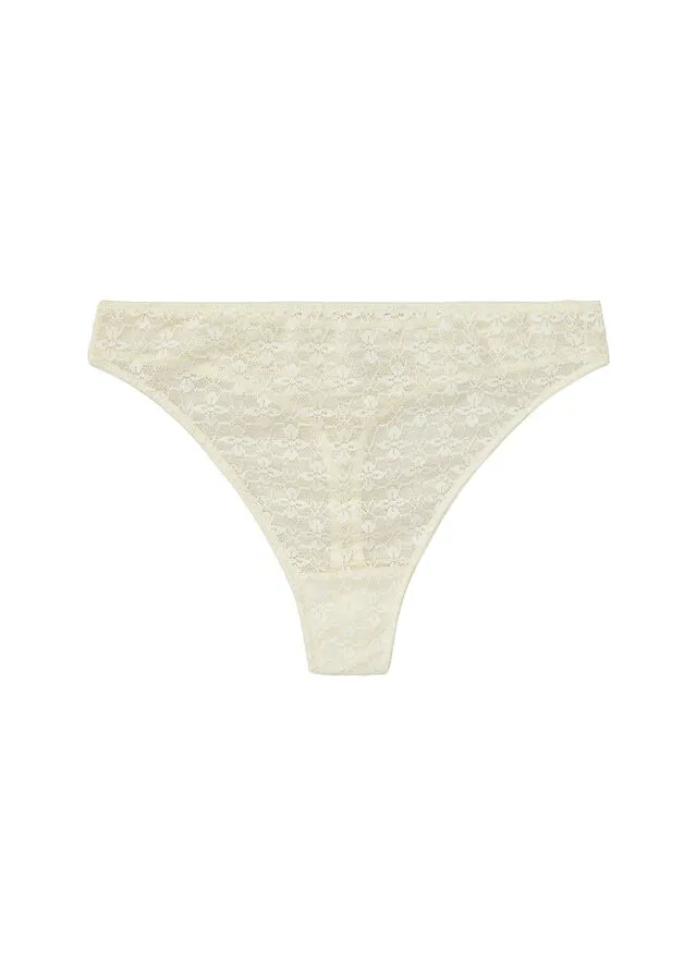 TANGA DE CINTURA ALTA BLANCOCREMA