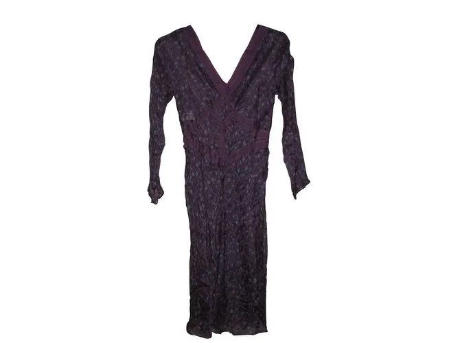 Vestido largo de seda de Alberta Ferretti Púrpura 