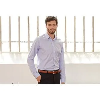 WHITE SHIRT WITH BLUE STRIPES  GEOFFROY