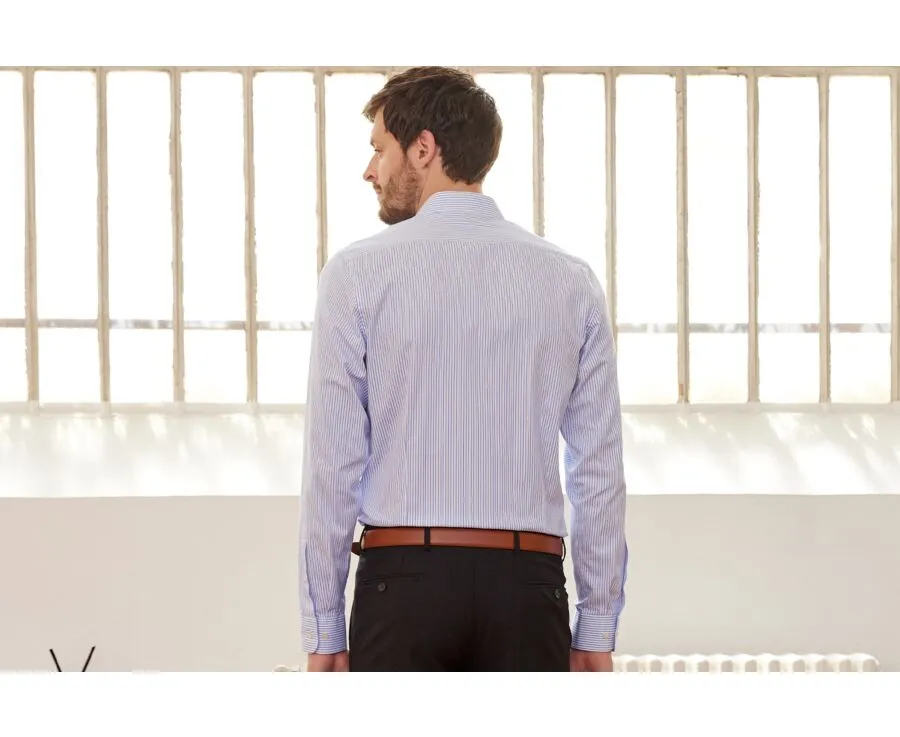 WHITE SHIRT WITH BLUE STRIPES  GEOFFROY