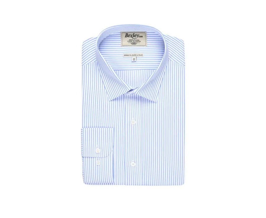 WHITE SHIRT WITH BLUE STRIPES  GEOFFROY