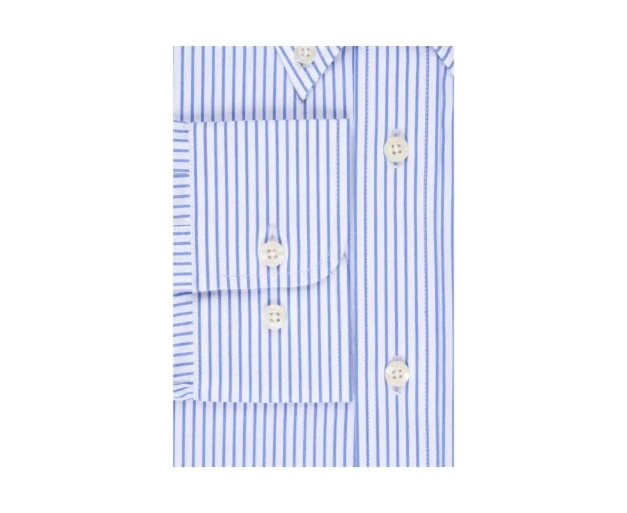 WHITE SHIRT WITH BLUE STRIPES  GEOFFROY