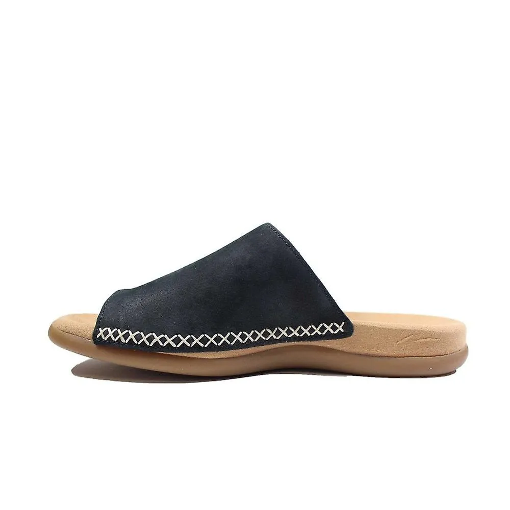 Women's Gabor Lanzarote | Navy Nubuck | Womens Mule Sandals